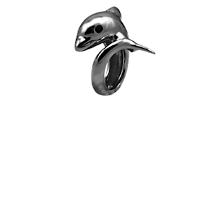 Christina Collect Dolphin Ringe in schwarzem Silber